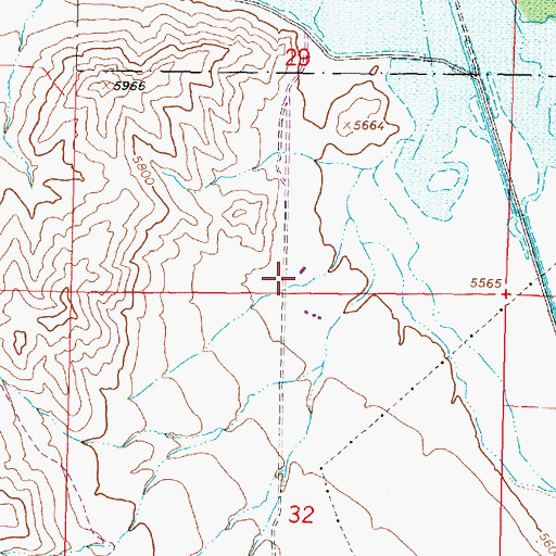 Topographic Map of 10S10W29DCCC01 Well, MT