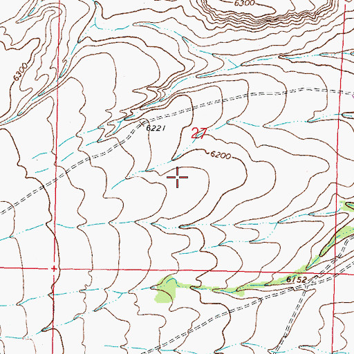 Topographic Map of 10S12W27CADA01 Well, MT
