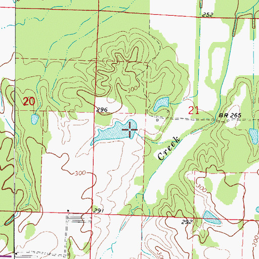 Topographic Map of Catfish Pond Dam, AR
