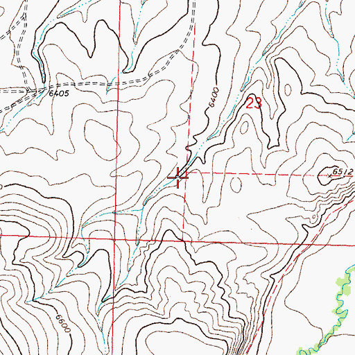 Topographic Map of 10S14W23CDBB01 Well, MT