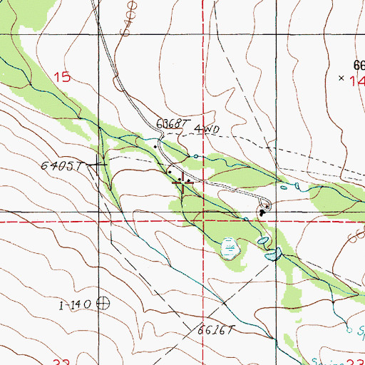 Topographic Map of 10S01E15DDAD01 Well, MT