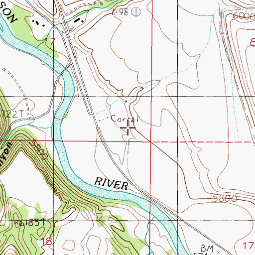 Topographic Map of 10S01E07DDB_01 Well, MT