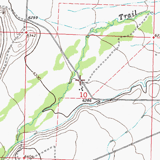 Topographic Map of 10S14W10BDAD01 Well, MT