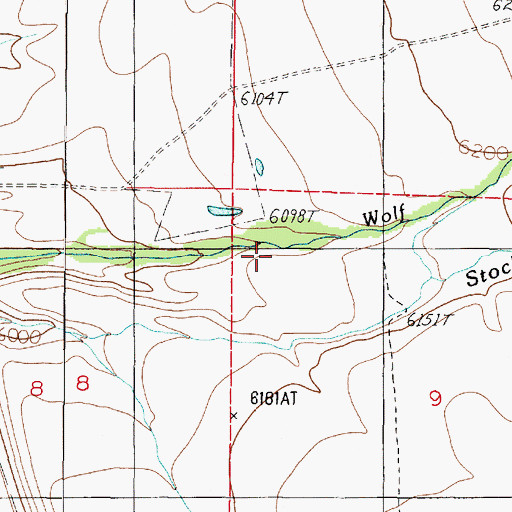 Topographic Map of 10S01E09BBC_01 Spring, MT