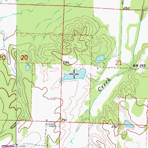 Topographic Map of Catfish Pond, AR