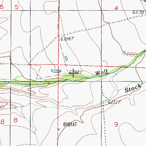 Topographic Map of 10S01E09BBB_01 Spring, MT