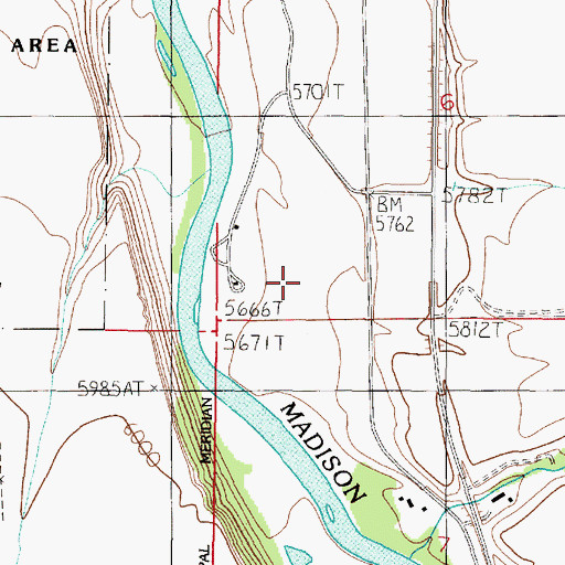 Topographic Map of 10S01E06CCB_01 Well, MT