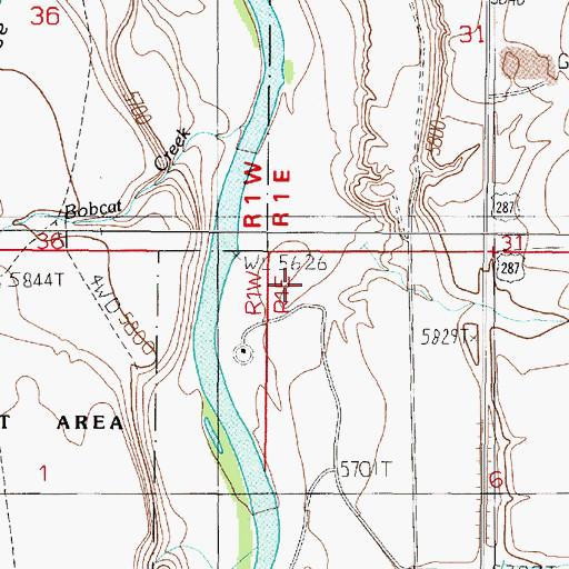 Topographic Map of 10S01E06BBBD01 Well, MT