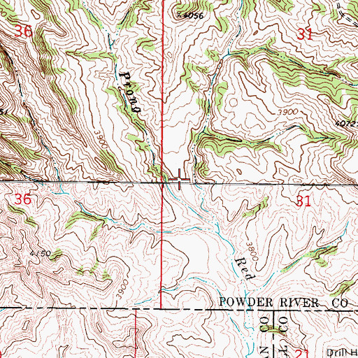 Topographic Map of 09S47E31CCCD01 Well, MT