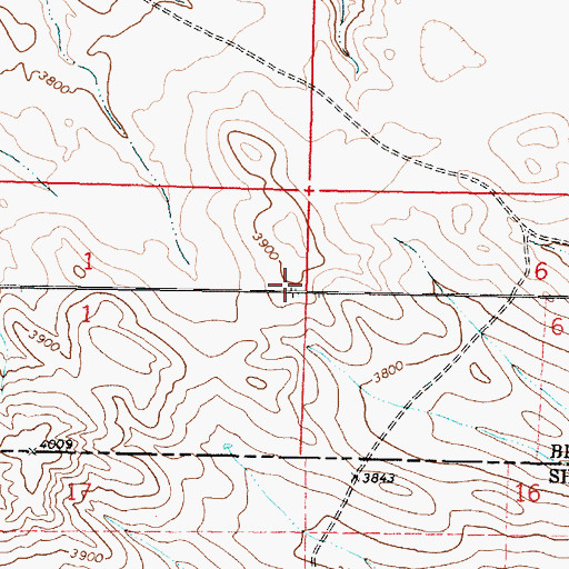 Topographic Map of 10S42E01AADA01 Well, MT