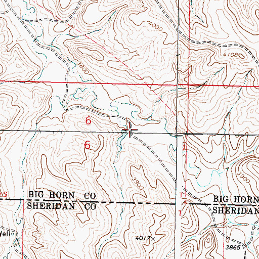 Topographic Map of 10S42E06ABDD01 Well, MT