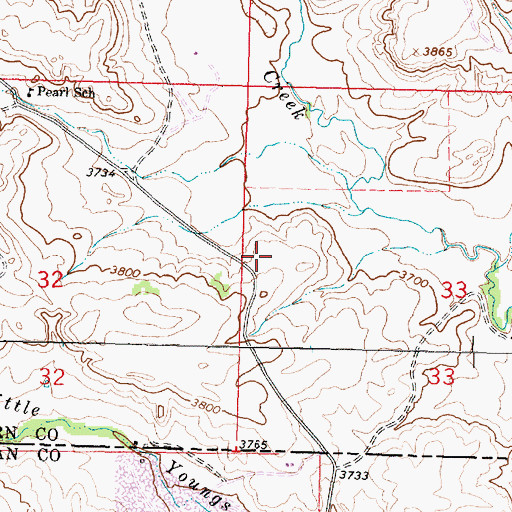 Topographic Map of 09S39E20BCCD02 Well, MT