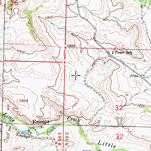 Topographic Map of 09S39E32BCAC01 Well, MT