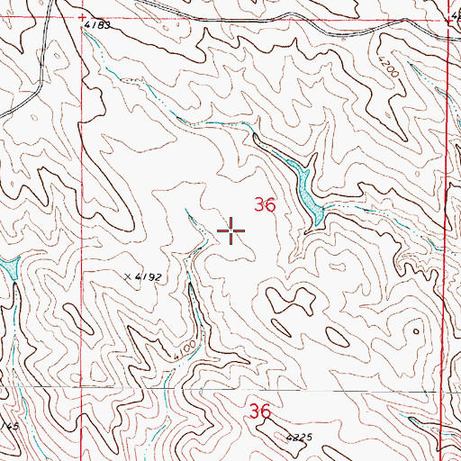 Topographic Map of 09S45E36CAAA01 Well, MT