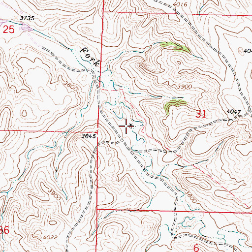 Topographic Map of 09S42E31CBAC01 Well, MT