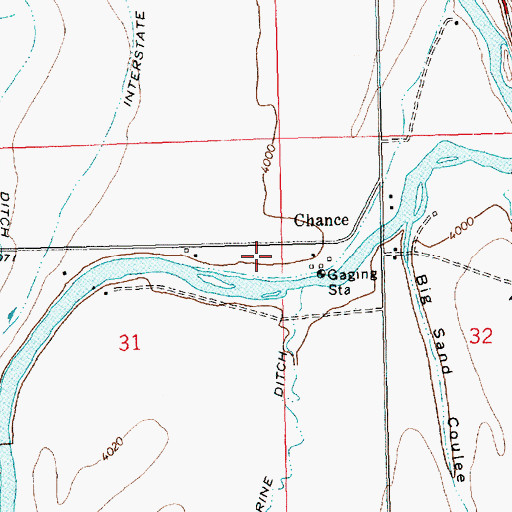 Topographic Map of 09S22E31ADAA01 Well, MT