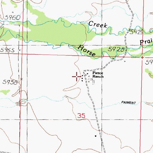 Topographic Map of 09S13W35ABCB01 Well, MT