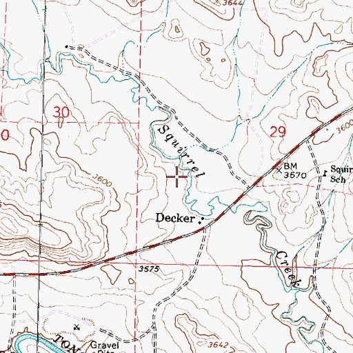Topographic Map of 09S40E29CBDC01 Well, MT