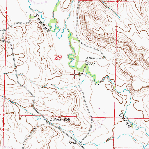 Topographic Map of 09S39E29DBDA01 Well, MT