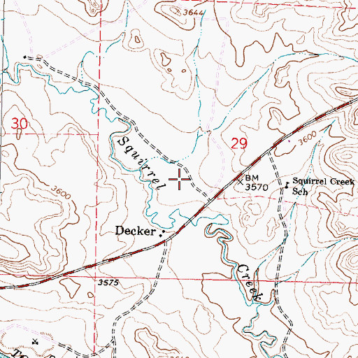 Topographic Map of 09S40E29CABD01 Well, MT
