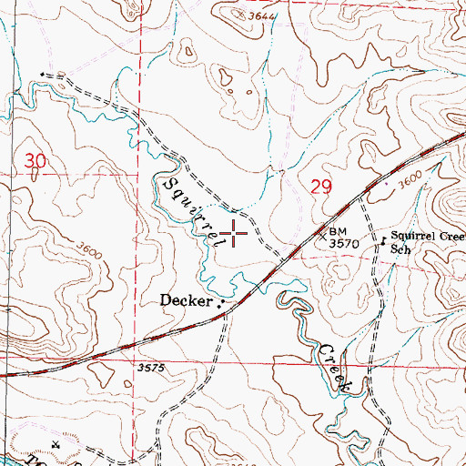 Topographic Map of 09S40E29CACB02 Well, MT