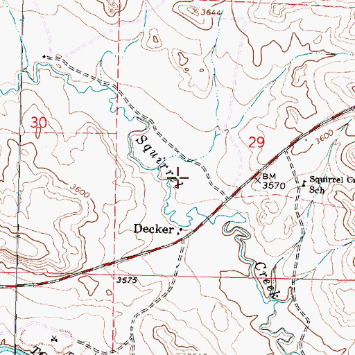 Topographic Map of 09S40E29CACB01 Well, MT
