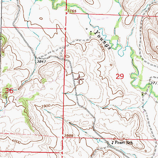 Topographic Map of 09S39E29CBAA01 Well, MT
