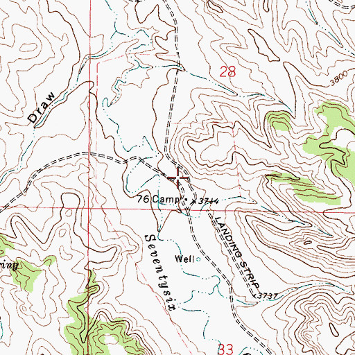 Topographic Map of 09S44E28CDCA02 Spring, MT