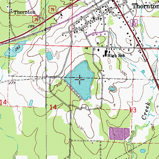 Topographic Map of Lake Cathay, AR