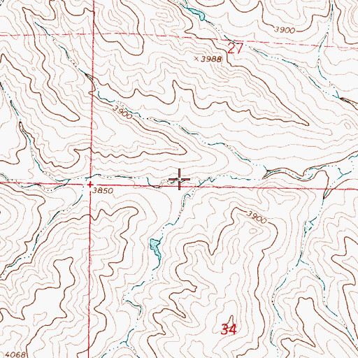 Topographic Map of 09S42E27CDCD01 Well, MT