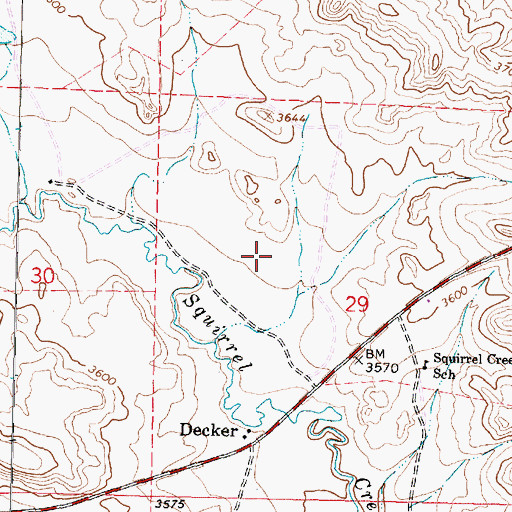 Topographic Map of 09S40E29BDCB02 Well, MT