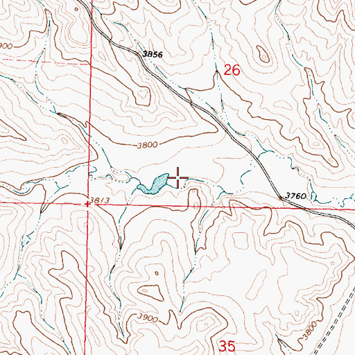 Topographic Map of 09S42E26CDCA01 Well, MT