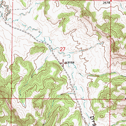 Topographic Map of 09S48E27DBCB01 Well, MT