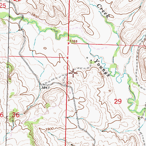 Topographic Map of 09S39E29BBDD01 Well, MT