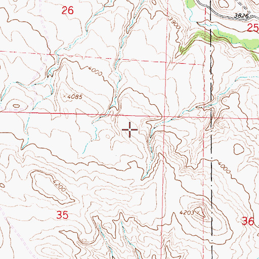 Topographic Map of 09S38E35AABD01 Well, MT