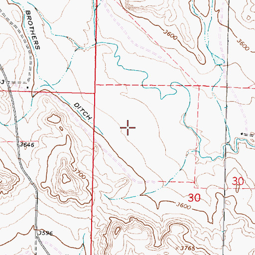 Topographic Map of 09S40E30BBDD01 Well, MT