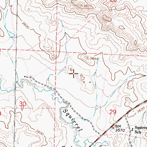 Topographic Map of 09S40E29BBAC01 Well, MT