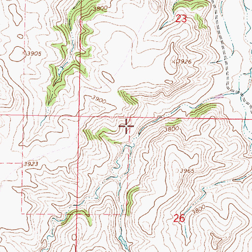 Topographic Map of 09S41E26BABC01 Well, MT