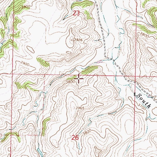 Topographic Map of 09S41E26ABBB01 Well, MT