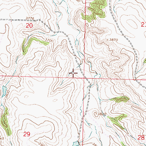 Topographic Map of 09S41E20DDDD01 Well, MT
