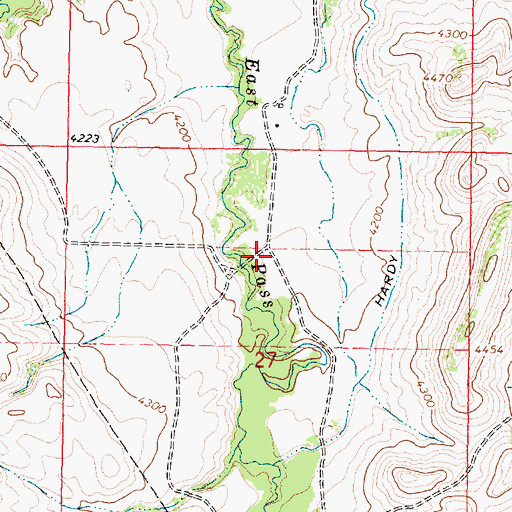 Topographic Map of 09S35E27BDAA01 Well, MT
