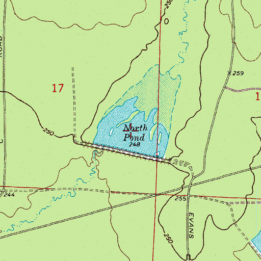 Topographic Map of North Pond, AR