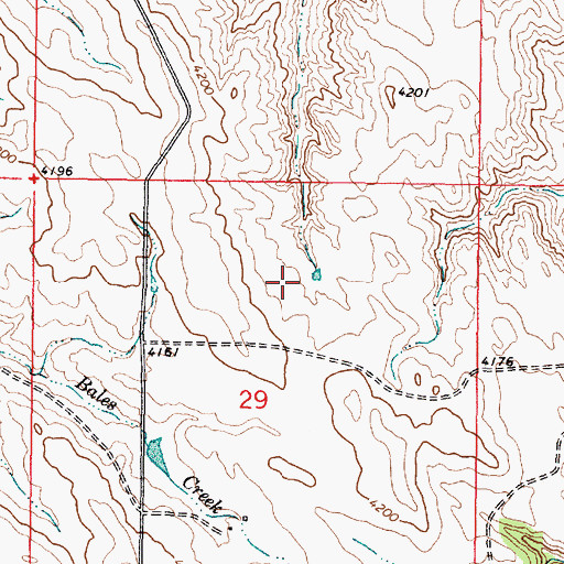 Topographic Map of 09S46E29ABCD01 Well, MT