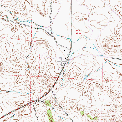 Topographic Map of 09S40E21CDBD01 Well, MT