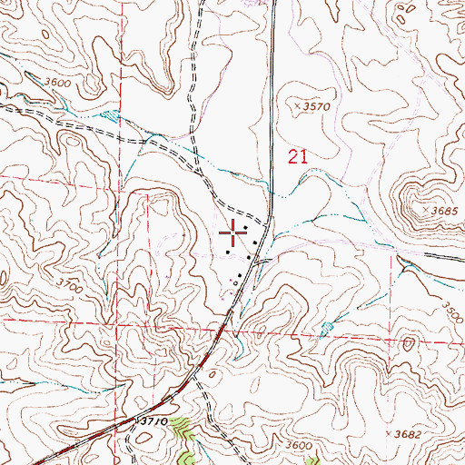 Topographic Map of 09S40E21CACD01 Well, MT