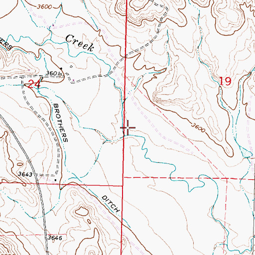 Topographic Map of 09S40E19CBCC01 Well, MT