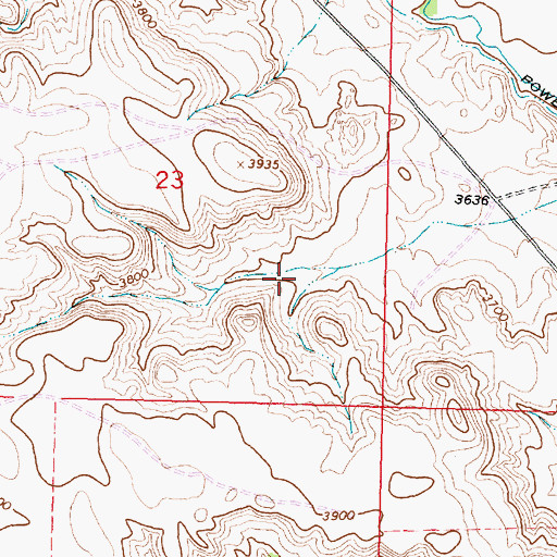 Topographic Map of 09S39E23DACC02 Well, MT