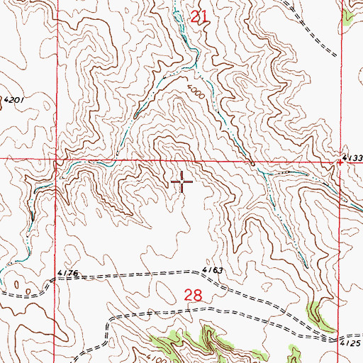 Topographic Map of 09S46E28BAAD01 Well, MT