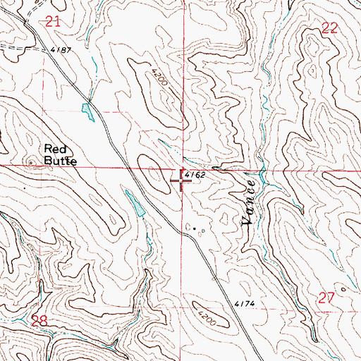 Topographic Map of 09S45E27BBBB01 Well, MT