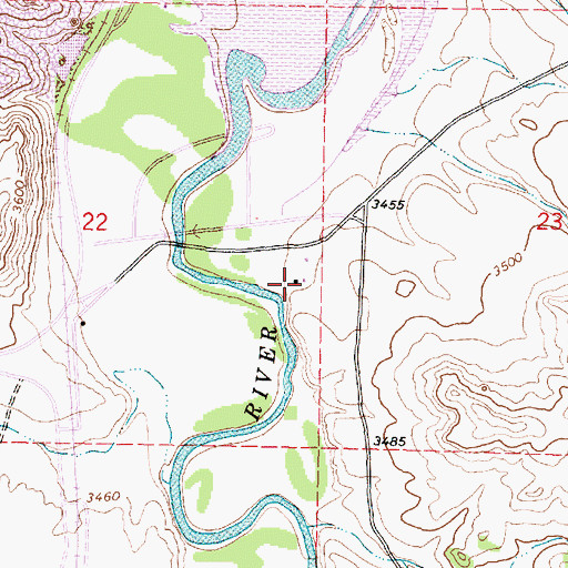 Topographic Map of 09S40E22DAAD01 Well, MT